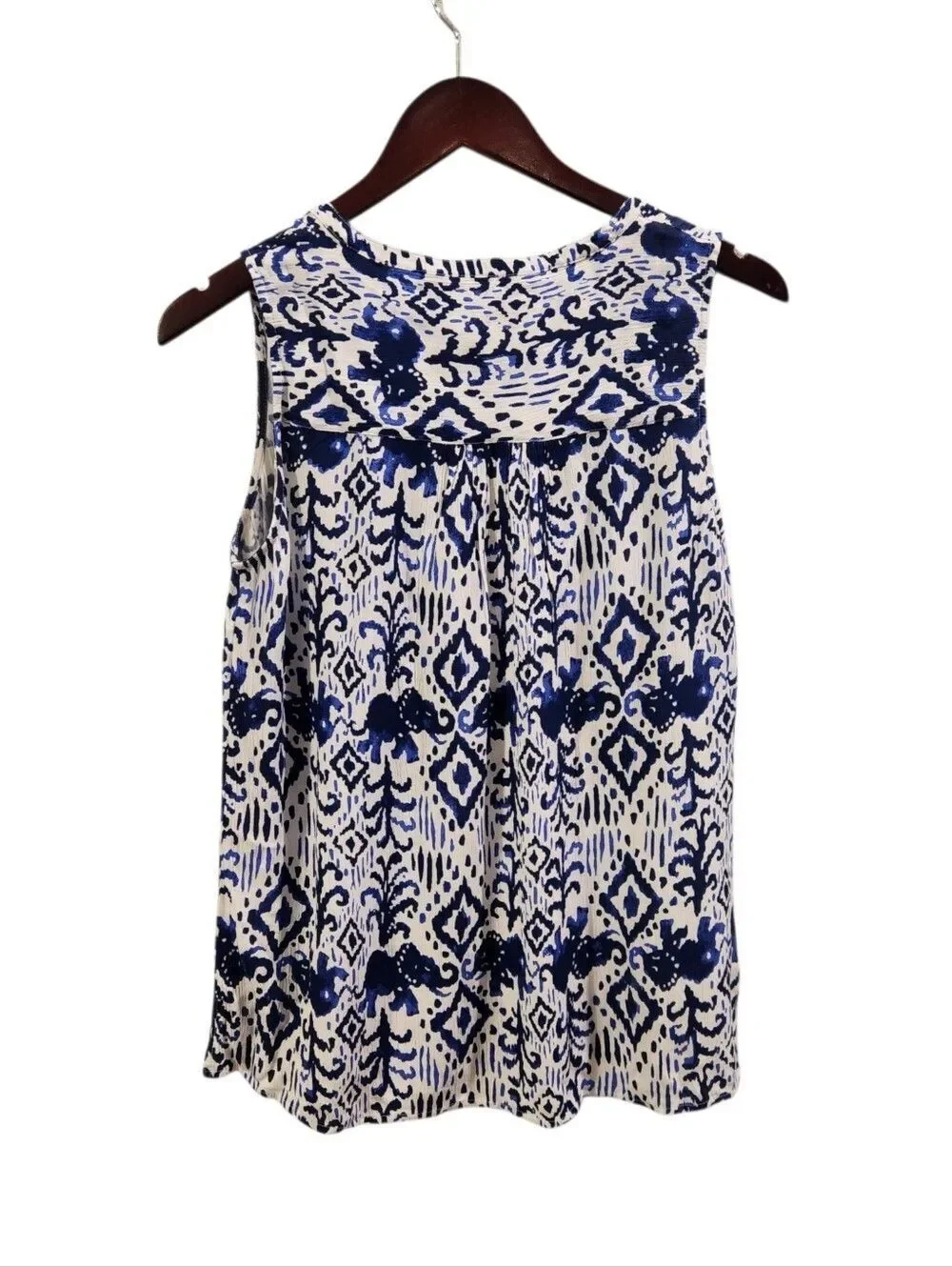 Lilly Pulitzer Larissah Sleeveless Top Size Small Blue White
